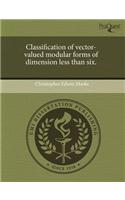 Classification of Vector-Valued Modular Forms of Dimension Less Than Six: (English)