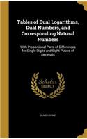 Tables of Dual Logarithms, Dual Numbers, and Corresponding Natural Numbers