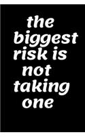 The biggest risk is not taking one
