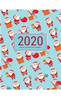 2020 Planner Weekly & Monthly 8.5x11 Inch: Cute Santa Claus One Year Weekly and Monthly Planner + Calendar Views, journal, for Men, Women, Boys, Girls, Kids Daily Pretty Simple Essentials Org