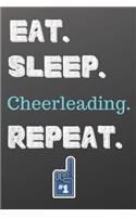 Eat. Sleep. Cheerleading. Repeat.: Sketchbook with Square Border Multiuse Drawing Sketching Doodles Notes-Sports Notebook