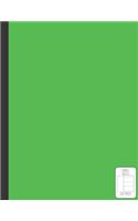 Cornell Notes: 150 Pages Single Subject Notebook Large 8.5 x 11 Cornell Notes Ruled Green Cover