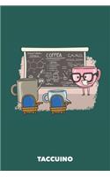 Taccuino: Lezioni di caffè A5 griglia a puntini - 120 pagine per amanti del caffè (verde mare)