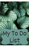 My To Do List: 6 x 9 inches - 75 pages of to do lists - Plants Cover