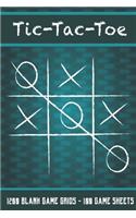 Tic-Tac-Toe 1200 Blank Game Grids - 100 Game Sheets