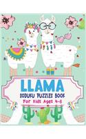 LLAMA Soduku Puzzles Book For Kids Ages 4-8
