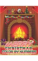 Merry Christmas Color By Numbers: a beautiful colouring book with Christmas designs on a black background, for gloriously vivid colours