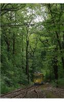 Yellow Tram Train in the Wood of Woltersdorf, Germany Journal