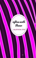 Eighteen Month Planner Wave: 2018-2019 Planner, July 2018 - December 2019, The Best 18 Months Planner to Accomplish your goals, Boost Productivity, Happiness and Time Management(Monthly Planner/18 Months Planner/Academic Planner/18 Months Diary)
