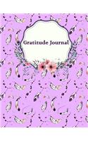 Gratitude Journal: Purple Feathers Cover, Grateful Journal, Positivity Journal, Daily Inspiration Journal for Daily Thanksgiving & Reflection, Gratitude Prompt. 120 Pa