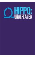 Hippo: Undefeated: Dark Purple, Blue & White Design, Blank College Ruled Line Paper Journal Notebook for Project Managers and Their Families. (Agile and Sc