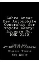 Zahra Ansar Bey Automobile Ownership for Toyota Camry