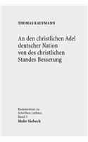 N Den Christlichen Adel Deutscher Nation Von Des Christlichen Standes Besserung