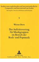 Der Auftrittsvertrag Fuer Musikgruppen Im Bereich Der Rock- Und Popmusik