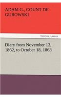 Diary from November 12, 1862, to October 18, 1863
