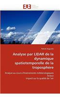 Analyse Par Lidar de la Dynamique Spatiotemporelle de la Troposph�re: (Omn.Univ.Europ.)