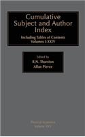 Cumulative Subject and Author Index, Including Tables of Contents Volumes 1-23