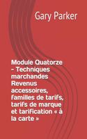 Module Quatorze - Techniques marchandes Revenus accessoires, familles de tarifs, tarifs de marque et tarification à la carte