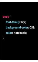 Coding Notebook CSS DevOps Lined Gift For Front End Coder