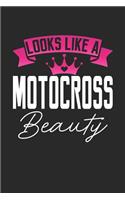 Looks Like a Motocross Beauty: 6x9 inches checkered notebook, 120 Pages, Composition Book and Journal, perfect gift idea for girls like your daughter, sister or girlfriend who lov