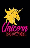 Unicorn Power: College Ruled Notebook