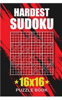 Hardest Sudoku 16x16 Puzzle Book