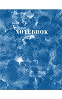 Notebook: College Ruled Notebooks for School - Deep Blue Watercolor - 120 Pages - Large (8.5 x 11 inches) Lined Notebook Journal - Large Composition Book(7 School Notebooks)