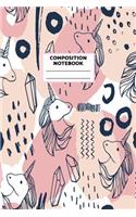 Composition Notebook: Unicorn Journal for Girls, Teen and Women Cute Matte Cover Design with Blank Lined Interior College Ruled (Great as Party Favors, Gifts, Diary, Jour