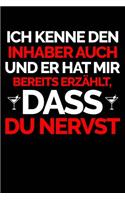 Du Nervst!: Notizbuch / Notizheft Für Barkeeper Barkeeper-In Bartender-In Bar-Frau A5 (6x9in) Liniert Mit Linien