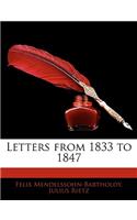Letters from 1833 to 1847
