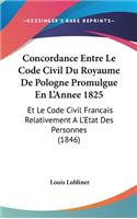 Concordance Entre Le Code Civil Du Royaume de Pologne Promulgue En l'Annee 1825: Et Le Code Civil Francais Relativement a l'Etat Des Personnes (1846)