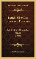Bericht Uber Das Detonations Phanomen