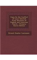 Cases on the Conflict of Laws