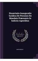 Dissertatio Inauguralis Iuridica de Personis Ex Mandato Præsumto in Iudiciis Agentibus