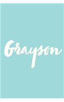 Grayson: Journal, Notebook, Diary, 6"x9" Lined Pages, 150 Pages