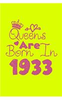Queens Are Born In 1933 Notebook