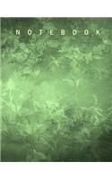 Notebook: Wide Ruled - 8.5 x 11 Inches - 100 Pages - For School, Office, Home - Gothic Green