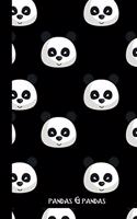 Pandas & Pandas: small lined Panda Notebook / Travel Journal to write in (6'' x 9'') 120 pages
