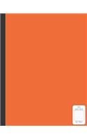 5x5 Graph Paper: 150 Pages Single Subject Grid Paper Notebook - Large 8.5 x 11 Coordinate Ruled - Orange Cover