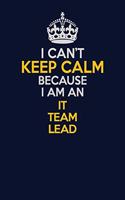 I Can't Keep Calm Because I Am An IT team lead