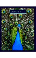 Peacock Planner: 'Peacock Planner' with beautiful Peacock designed cover back and front 8' x 10' with 365 pages, the perfect Peacock Gift Daily Planner with Space fo