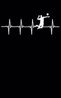 Volleyball Player Notebook: Volleyball Heartbeat 6 x 9 Dotted Dot Grid Journal Gift for Volleyball Players And Beach Volleyball Players (108 Pages)