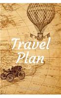 Travel Plan: Journal Notebook, 6 x 9 inch lined pages
