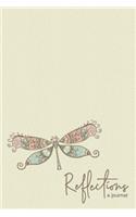 Reflections A Journal: Dragonfly Design Blank Dot Grid Journal