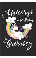 Unicorns Are from Guernsey: A Blank Lined Unicorn Journal for Travelers or People from Guernsey, Makes a Great Guernsey Gift, Guernsey Journal, or Guernsey Souvenir