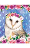 My Big Fat Journal Notebook For Bird Lovers Owl In Flowers: 300 Plus Pages, Jumbo Sized Plain, Blank Unlined Journal Notebook For Journaling, Writing, Planning and Doodling In Large 8.5 by 11 Size(31 Jumbo Plain Journal 2)