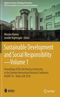 Sustainable Development and Social Responsibility—Volume 1