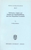 Rechtsnatur, Aufgabe Und Funktion Der Sachmangelhaftung Nach Dem Burgerlichen Gesetzbuch