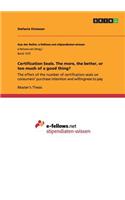 Certification Seals. The more, the better, or too much of a good thing?: The effect of the number of certification seals on consumers' purchase intention and willingness to pay