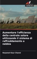 Aumentare l'efficienza della centrale solare utilizzando il sistema di raffreddamento a nebbia